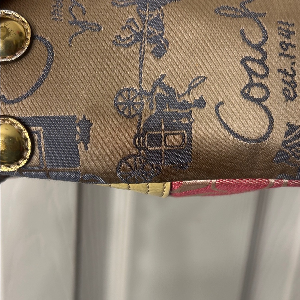 Coach Multicolor Patchwork Shoulder Bag With Gold… - image 6